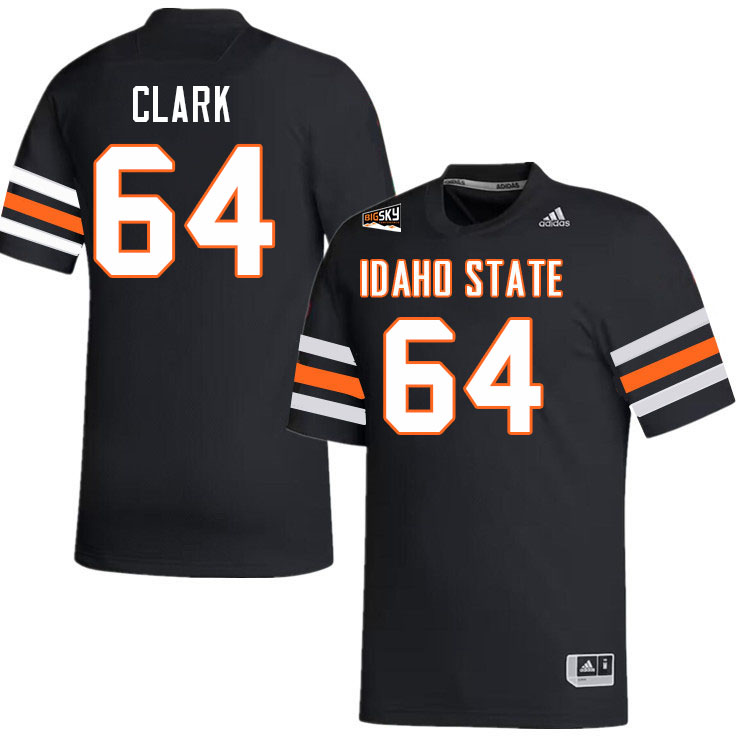 Men #64 Gunnar Clark Idaho State Bengals 2023 College Football Jerseys Stitched-Black
